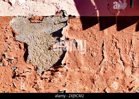 brown wall peeling in Alhambra Stock Photo