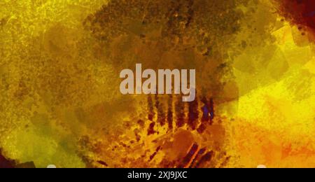 Abstract art print.  Yellow texture painting background on canvas. Modern art template for prints, wallpaper, posters, cards, murals Stock Photo