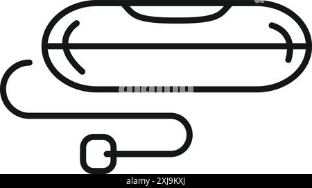 Wireless earbuds charging case with open lid is ready for use Stock Vector