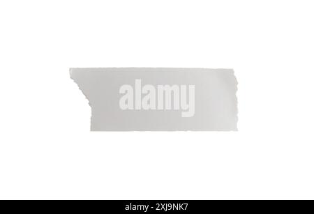 Blank white paper sticker label isolated on white background with clipping path Stock Photo