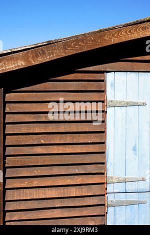 Weathered wooden shed. Stock Photo