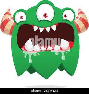 Angry mouth with teeth monster isolated. Scary Maw with Fangs Stock ...