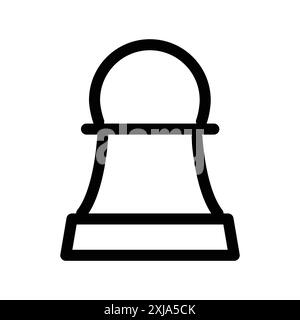 Chess icon set in thin line outline style and linear vector sign Stock ...