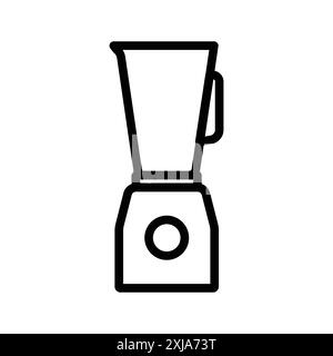 Blender icon set in thin line outline style and linear vector sign Stock Vector