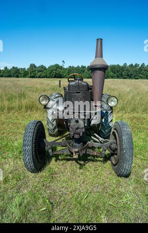 Historic Lanz Bulldog Tractor. The Lanz Bulldog was a tractor manufactured by Heinrich Lanz AG in Mannheim, Baden-Wuerttemberg, Germany. Stock Photo