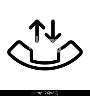 incoming outgoing Phone call icon set in thin line outline style and linear vector sign Stock Vector
