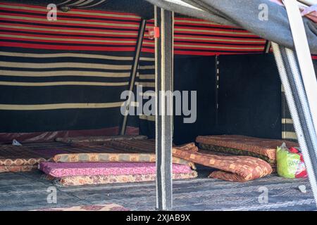 Bedouin theme camping site in the Negev desert, Israel Stock Photo