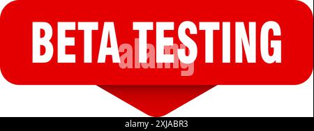 beta testing sticker. beta testing sign on transparent background. rectangular button Stock Vector