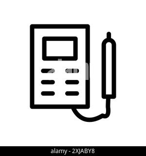 voltmeter icon set in thin line outline style and linear vector sign Stock Vector