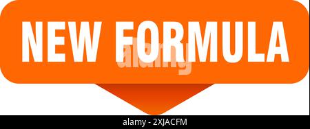 new formula sticker. new formula sign on transparent background. rectangular button Stock Vector