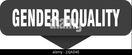 gender equality sticker. gender equality sign on transparent background. rectangular button Stock Vector