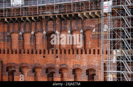 Nuremberg, Germany. 17th July, 2024. View of the construction site inside the Congress Hall on the former Nazi Party Rally Grounds. At its last meeting before the summer break on July 17, 2024, the Nuremberg City Council will vote on the design for an alternative venue for the State Theater at the Congress Hall. Credit: Daniel Karmann/dpa/Alamy Live News Stock Photo