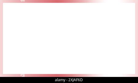 Dusty rose pink and white transparent rectangle frame 16:9 ratio size Stock Vector