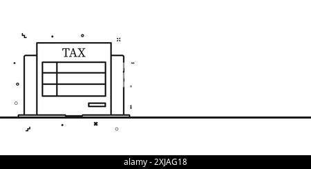 Tax online form on laptop. Stock Vector