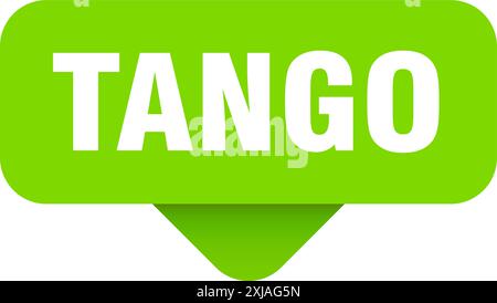 tango sticker. tango sign on transparent background. rectangular button Stock Vector