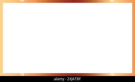 Wooden color transparent rectangle frame 16:9 ratio size Stock Vector