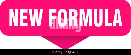 new formula sticker. new formula sign on transparent background. rectangular button Stock Vector