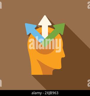 Businessman is making decisions and choosing the right way forward with arrows pointing up Stock Vector