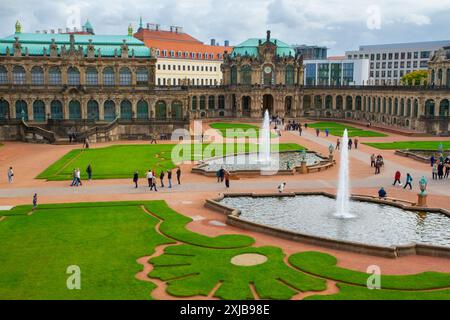 The Zwinger, a palatial complex with gardens. Dresden, Germany. Stock Photo