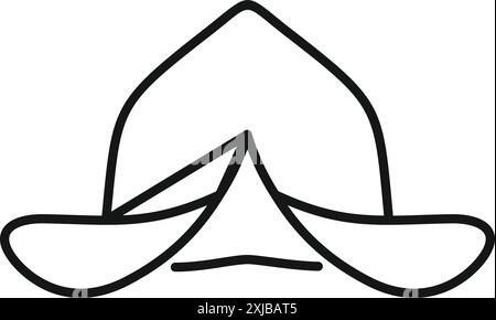 Simple and modern camping tent logo forming a hat, perfect for any business or personal identity related to camping and outdoor activities Stock Vector