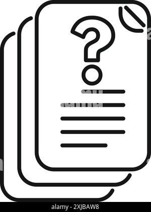 Frequently asked questions outline flat white icons on round color ...