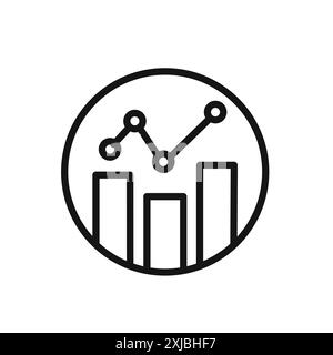 Data visualisation icon linear vector graphics sign or symbol set for web app ui Stock Vector