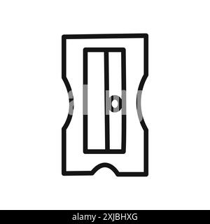 Pencil sharpener icon linear vector graphics sign or symbol set for web app ui Stock Vector