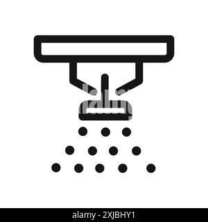 fire sprinkler icon linear vector graphics sign or symbol set for web app ui Stock Vector