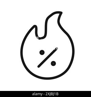 Hot deal icon linear vector graphics sign or symbol set for web app ui Stock Vector