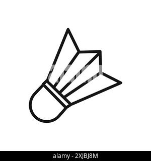 Shuttlecock icon linear vector graphics sign or symbol set for web app ui Stock Vector