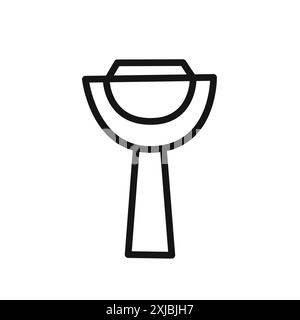 Peeler Kitchen icon linear vector graphics sign or symbol set for web app ui Stock Vector