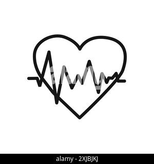 cardiogram icon linear vector graphics sign or symbol set for web app ui Stock Vector