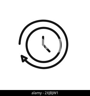 Time passing icon linear vector graphics sign or symbol set for web app ...