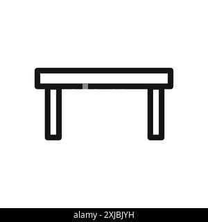 Bench icon linear vector graphics sign or symbol set for web app ui Stock Vector