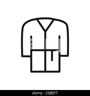 bathrobe icon linear vector graphics sign or symbol set for web app ui Stock Vector