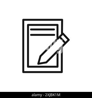 Script icon linear vector graphics sign or symbol set for web app ui Stock Vector