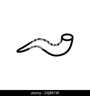 Shofar icon linear vector graphics sign or symbol set for web app ui Stock Vector