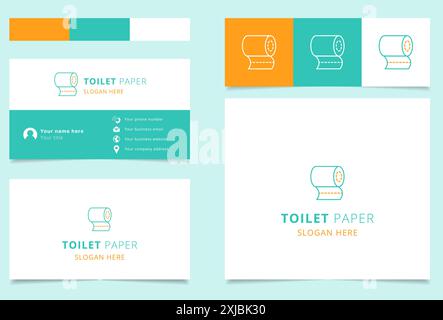 Simple and modern logo featuring a toilet paper roll, suitable for a cleaning product company Stock Vector