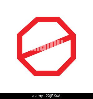 Stop Sign Icon linear vector graphics sign or symbol set for web app ui Stock Vector