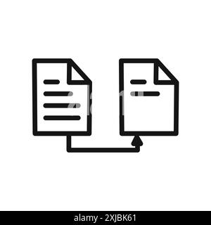 Data transferring icon linear vector graphics sign or symbol set for web app ui Stock Vector