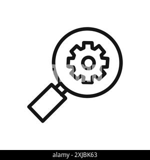 due diligence icon linear vector graphics sign or symbol set for web app ui Stock Vector