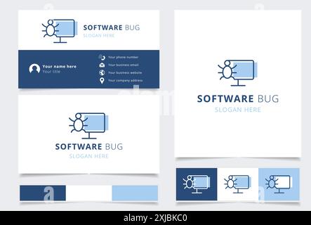 Simple logo perfect for a programmer or a cybersecurity company working on fixing software issues Stock Vector