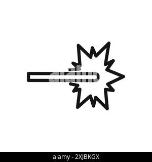 Lase Icon linear vector graphics sign or symbol set for web app ui Stock Vector