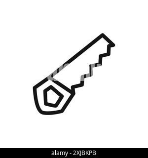 hacksaw icon linear vector graphics sign or symbol set for web app ui Stock Vector