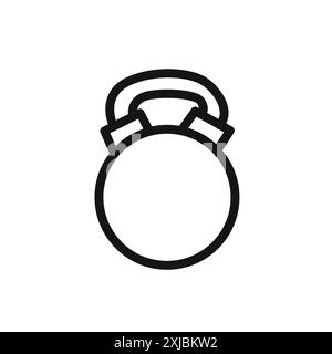 kettlebell icon linear vector graphics sign or symbol set for web app ui Stock Vector