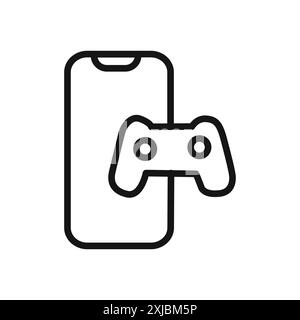 Joystick icon linear vector graphics sign or symbol set for web app ui ...