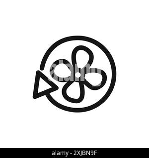 Ventilation icon linear vector graphics sign or symbol set for web app ui Stock Vector