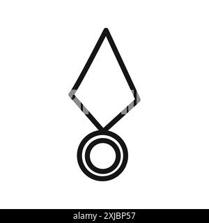 Key Chain Icon linear vector graphics sign or symbol set for web app ui Stock Vector