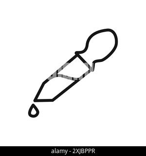 pipette icon linear vector graphics sign or symbol set for web app ui Stock Vector