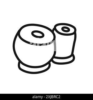 Tabla icon linear vector graphics sign or symbol set for web app ui Stock Vector